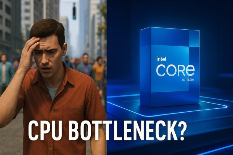 Comparison between an obsolete CPU struggling with GTA 6 and the new Intel i5 13600K.