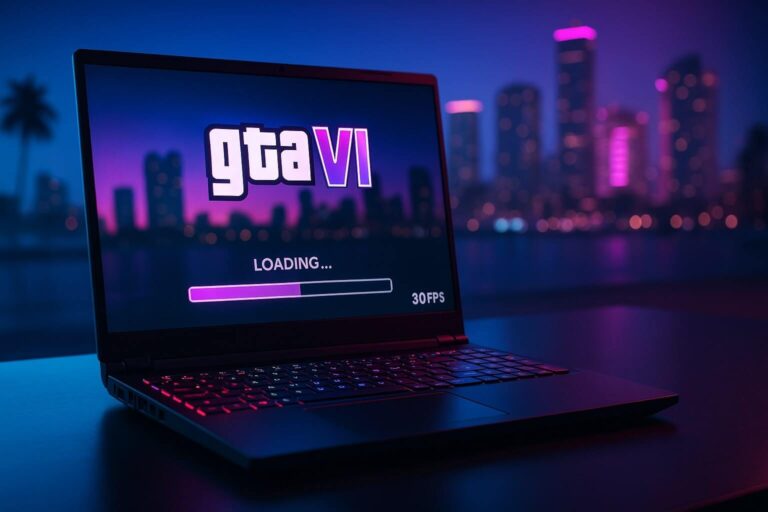 Acer Nitro 5 gaming laptop testing GTA 6 performance.