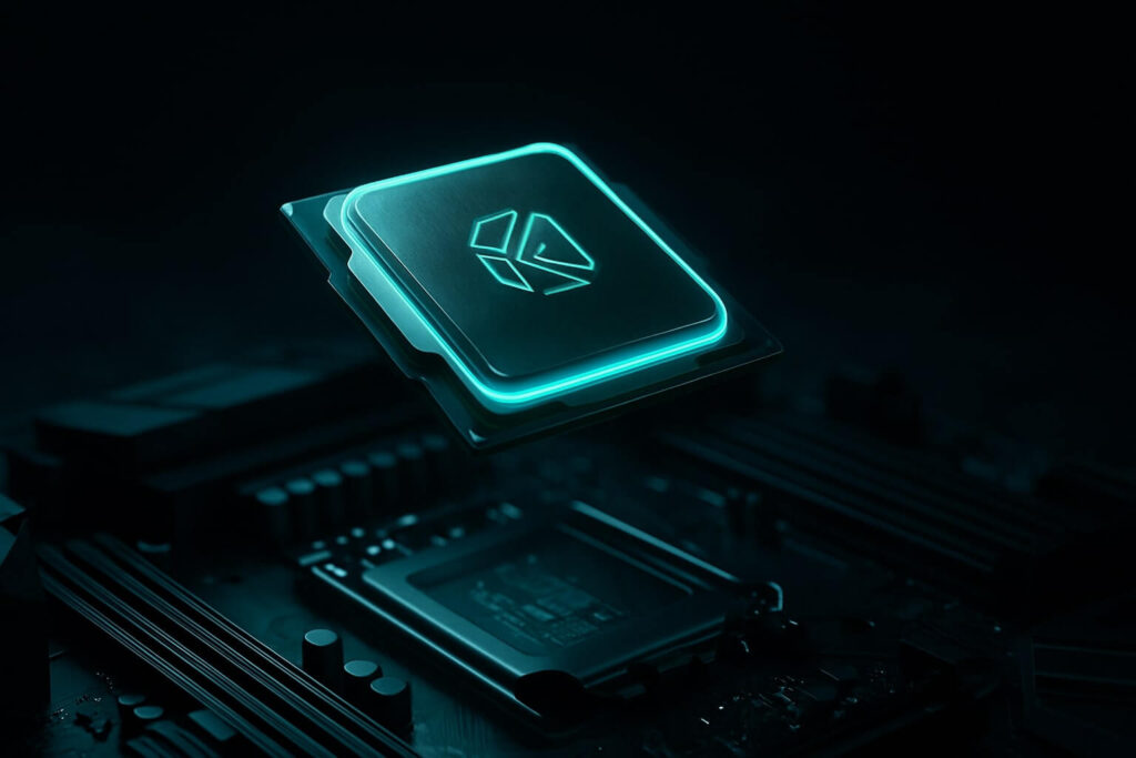 Intel Core i5-13600K processor close up.