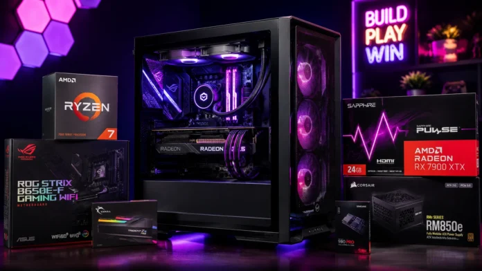 Best budget GTA 6 PC build under 800 dollars featuring AMD Ryzen 5 5600 and Radeon RX 6750 XT