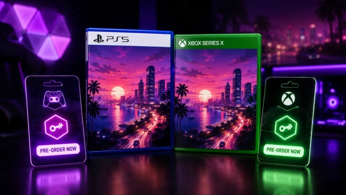 Comprehensive GTA 6 pre-order guide comparing best prices, digital keys, and physical editions for PS5 and Xbox Series X
